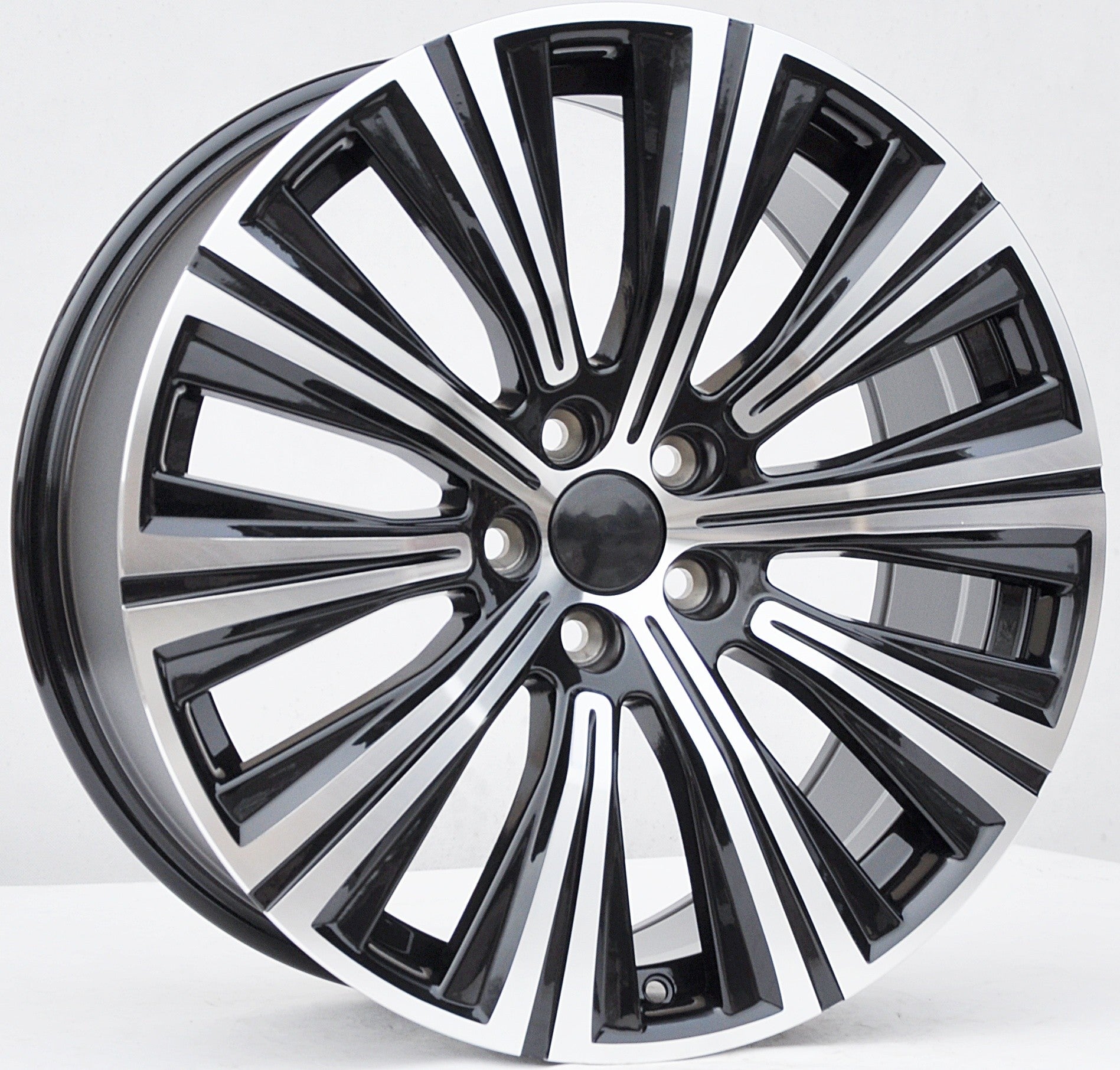 PDW 3337 Alufælge 19" 5x108 ET47 – Poleret/sort (sæt á 4)