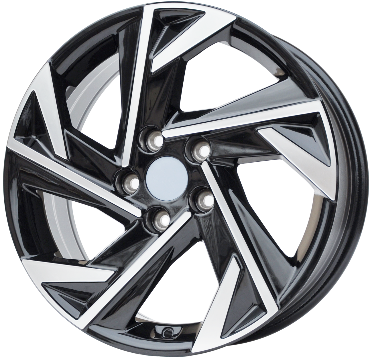 PDW 3317 Alufælge 17" 5x114.3 ET49 – Poleret/sort (sæt á 4)