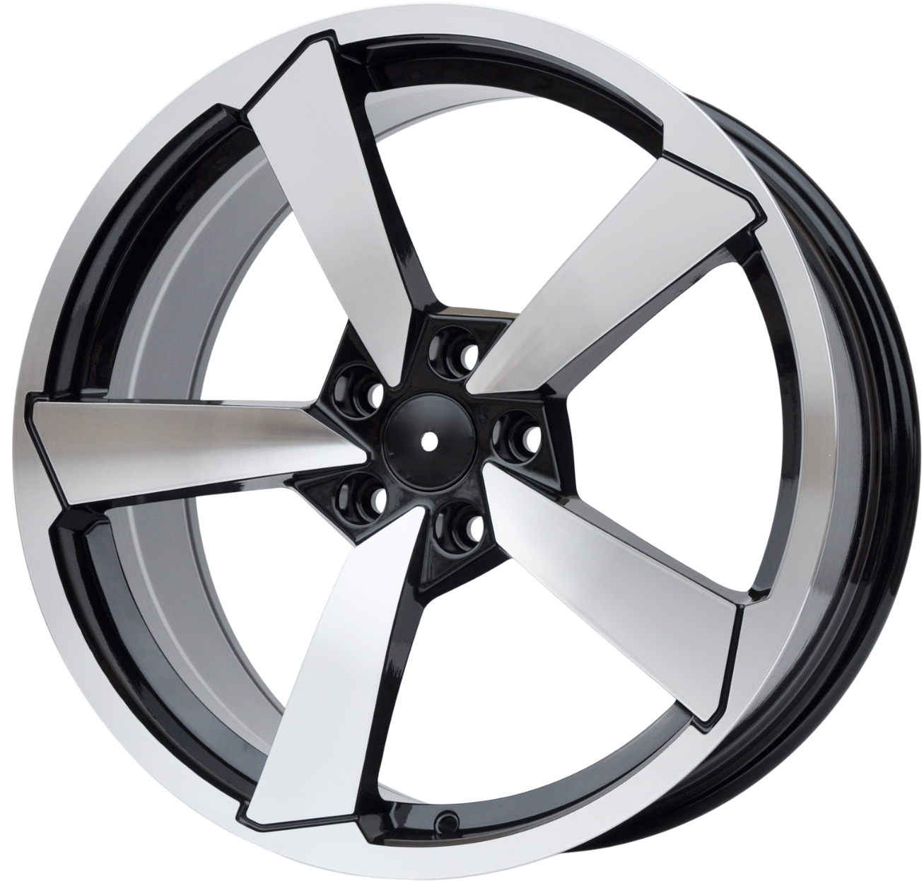 PDW 9781 Alufælge 19" 5x112 ET40 – Poleret/sort (sæt á 4)