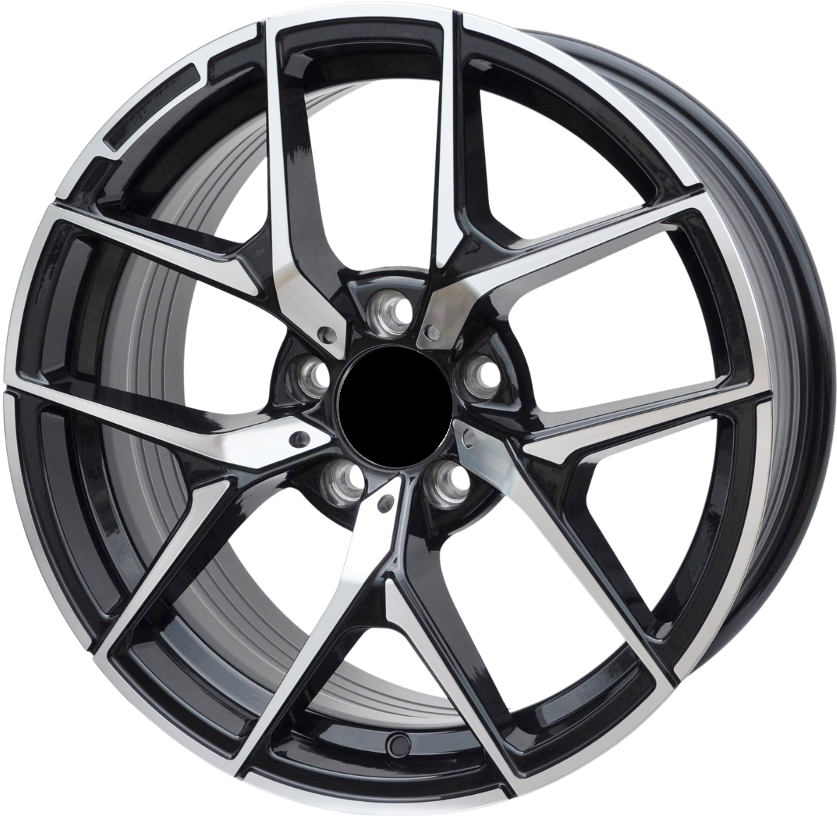 PDW 137 Alufælge 18" 5x112 ET43 – Poleret/sort (sæt á 4)