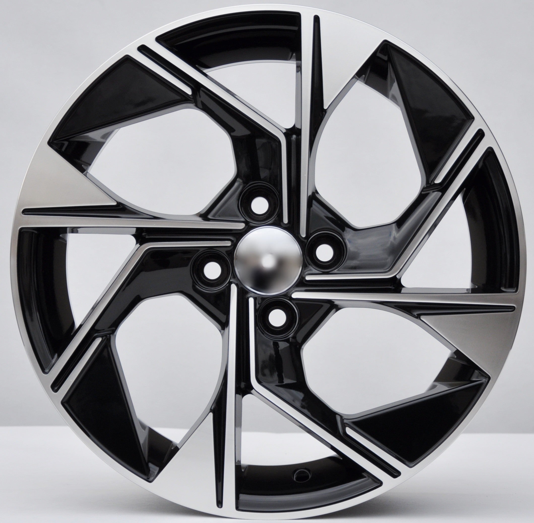 PDW 1265 Alufælge 16" 4x100 ET45 – Poleret/sort (sæt á 4)