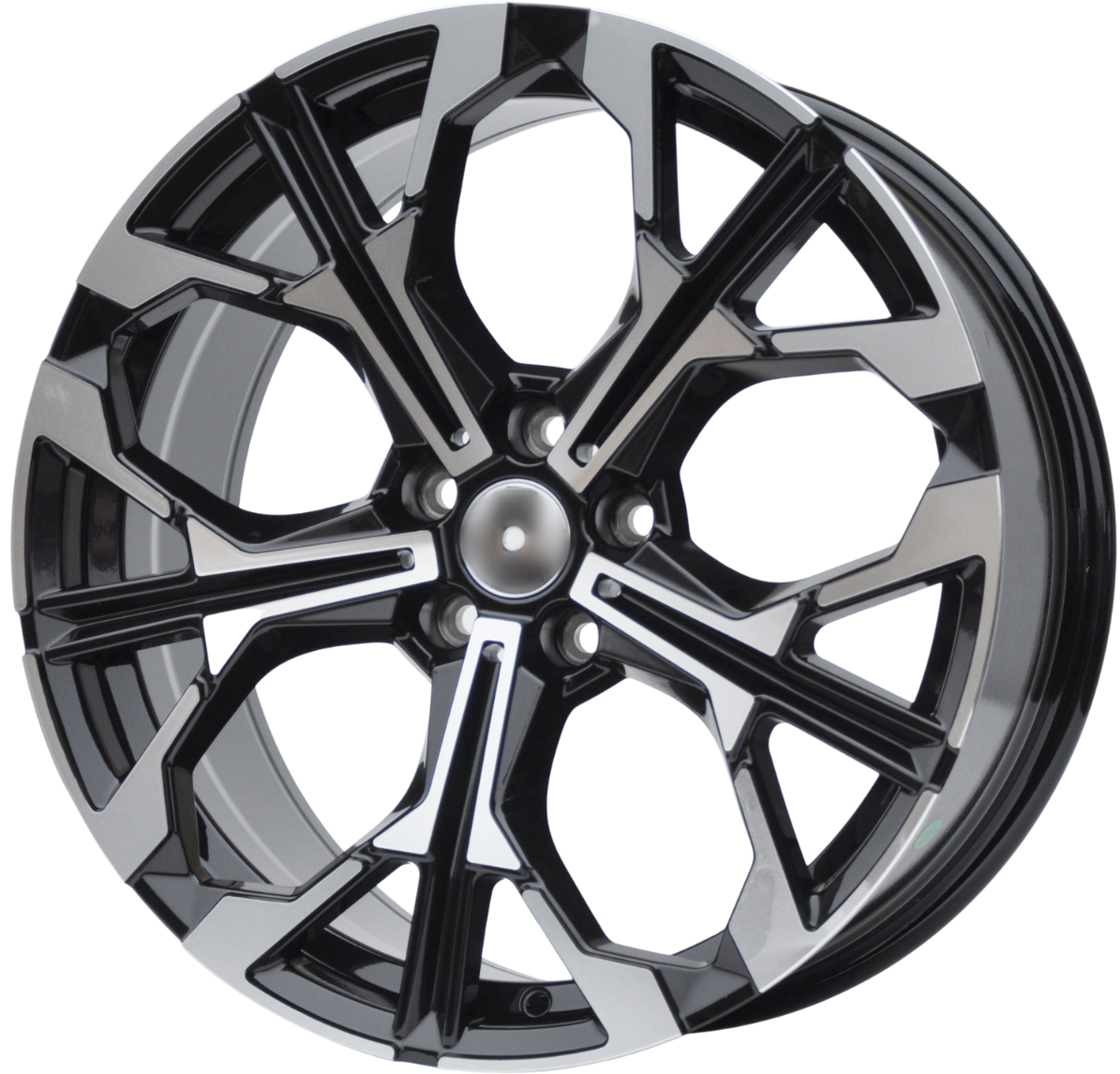 PDW 9735 Alufælge 19" 5x112 ET27 – Poleret/sort (sæt á 4)