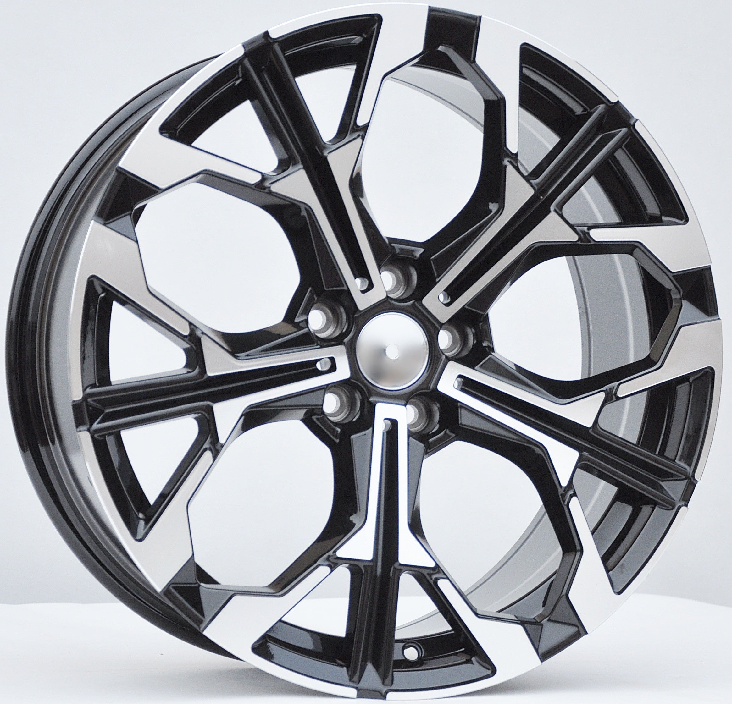 PDW 9735 Alufælge 19" 5x112 ET27 – Poleret/sort (sæt á 4)