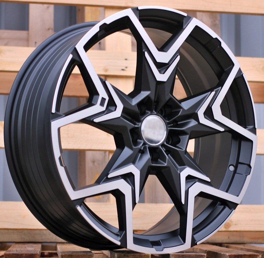 PDW 5223 Alufælge 20" 5x112 ET46 – Poleret/sort (sæt á 4)