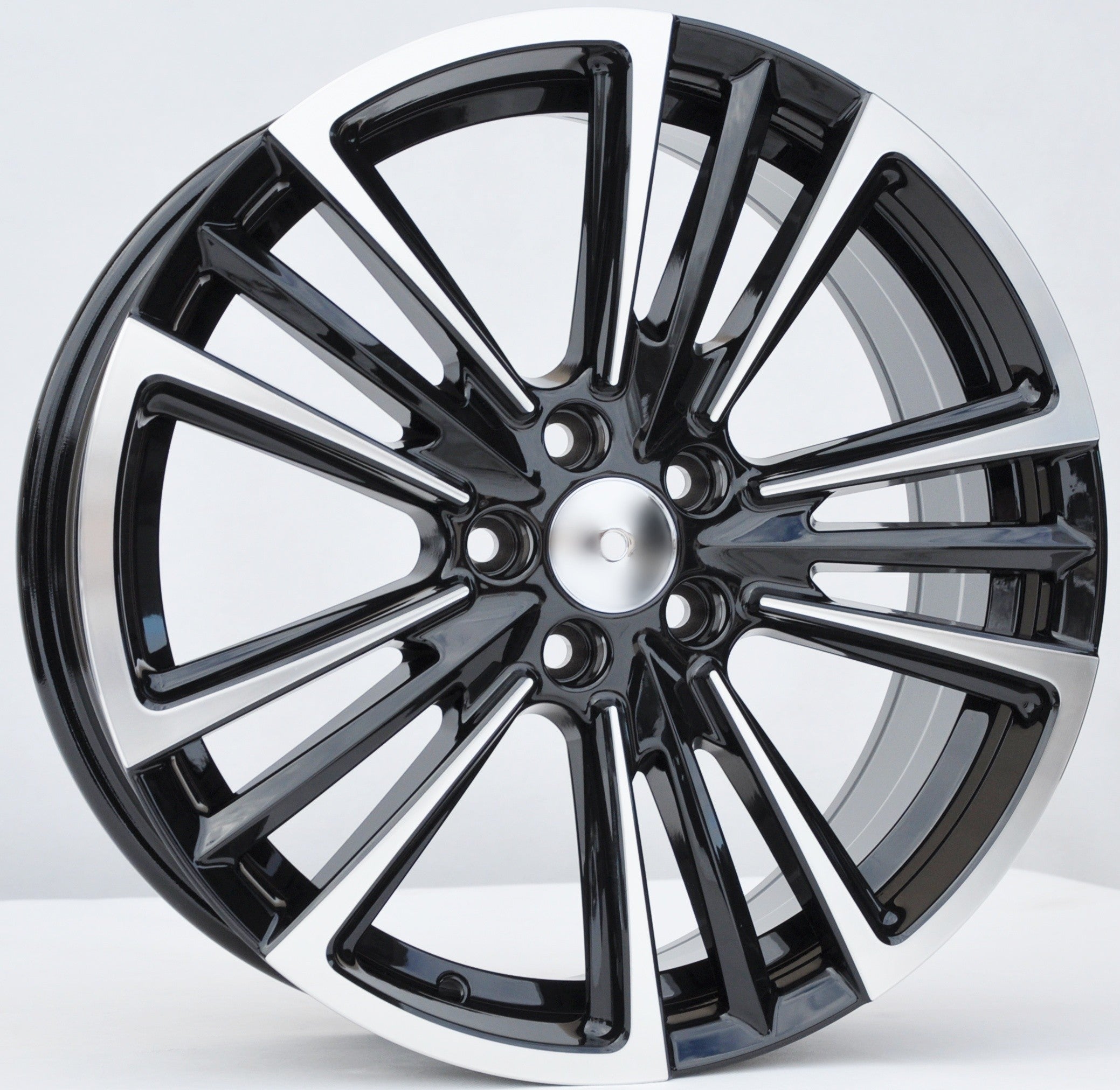 PDW 1257 Alufælge 17" 5x100 ET47 – Poleret/sort (sæt á 4)