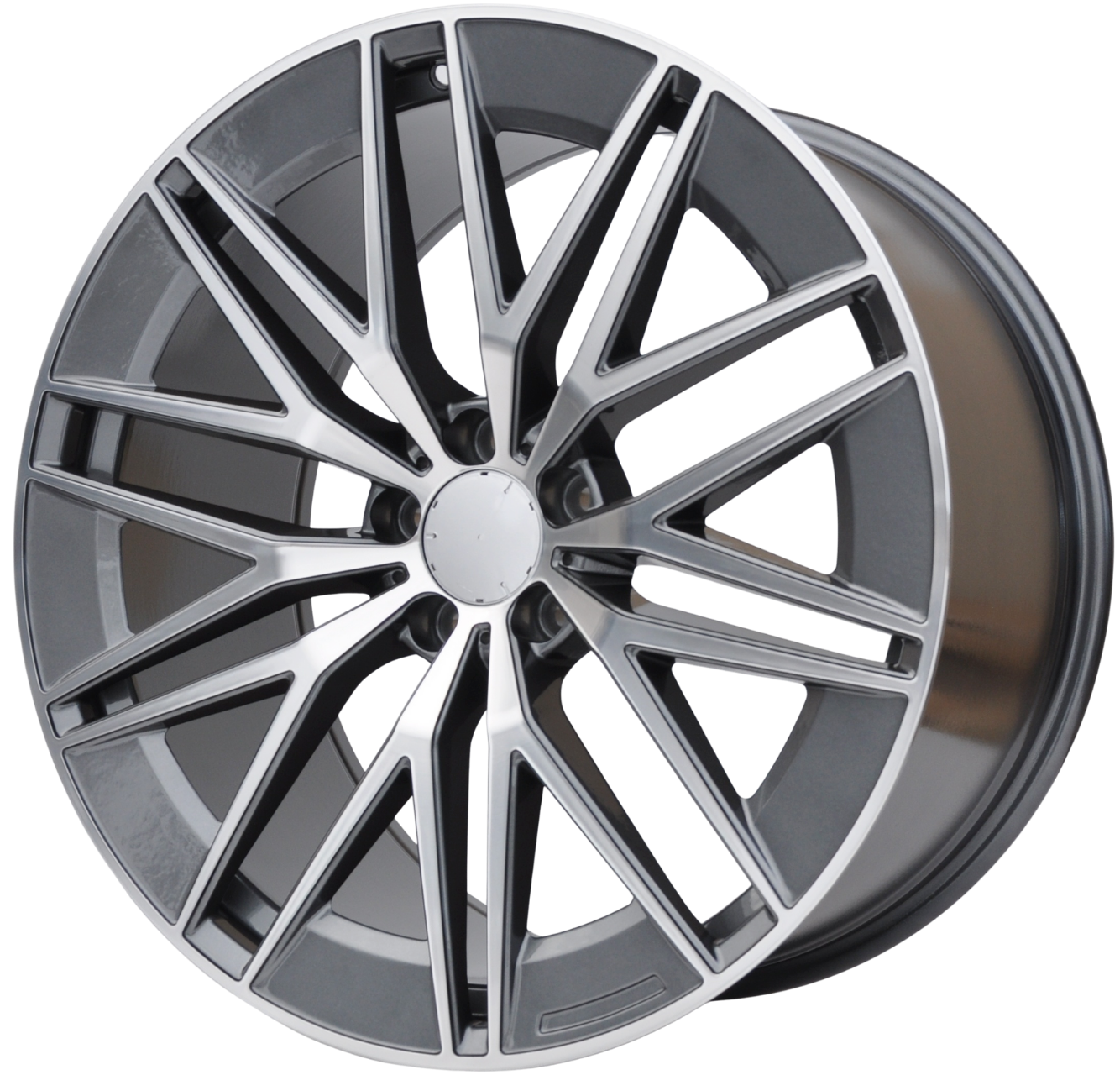 PDW FBX387 Alufælge 21" 5x112 ET51 – Poleret/grafit (sæt á 4)