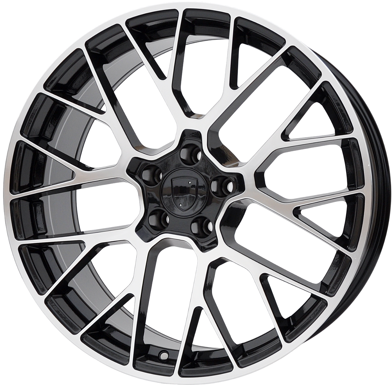 PDW 998 Alufælge 20" 5x112 ET26 – Poleret/sort (sæt á 4)