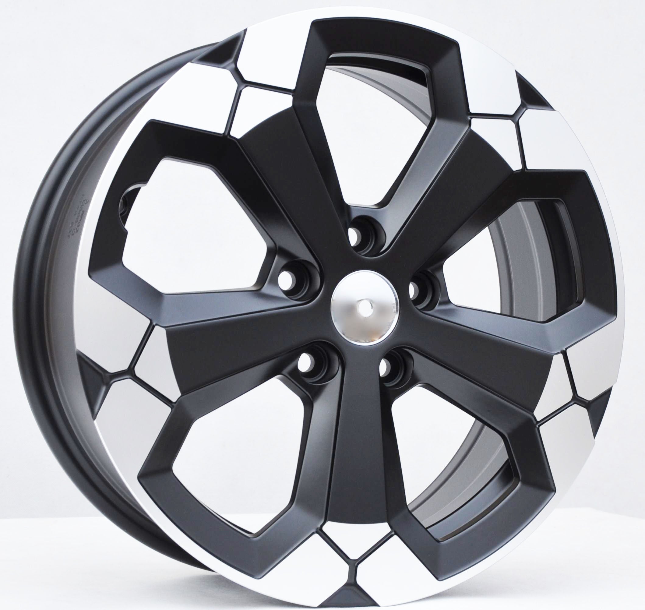 PDW 1274BPHM Alufælge 17" 5x114.3 ET32 – Poleret/sort (sæt á 4)