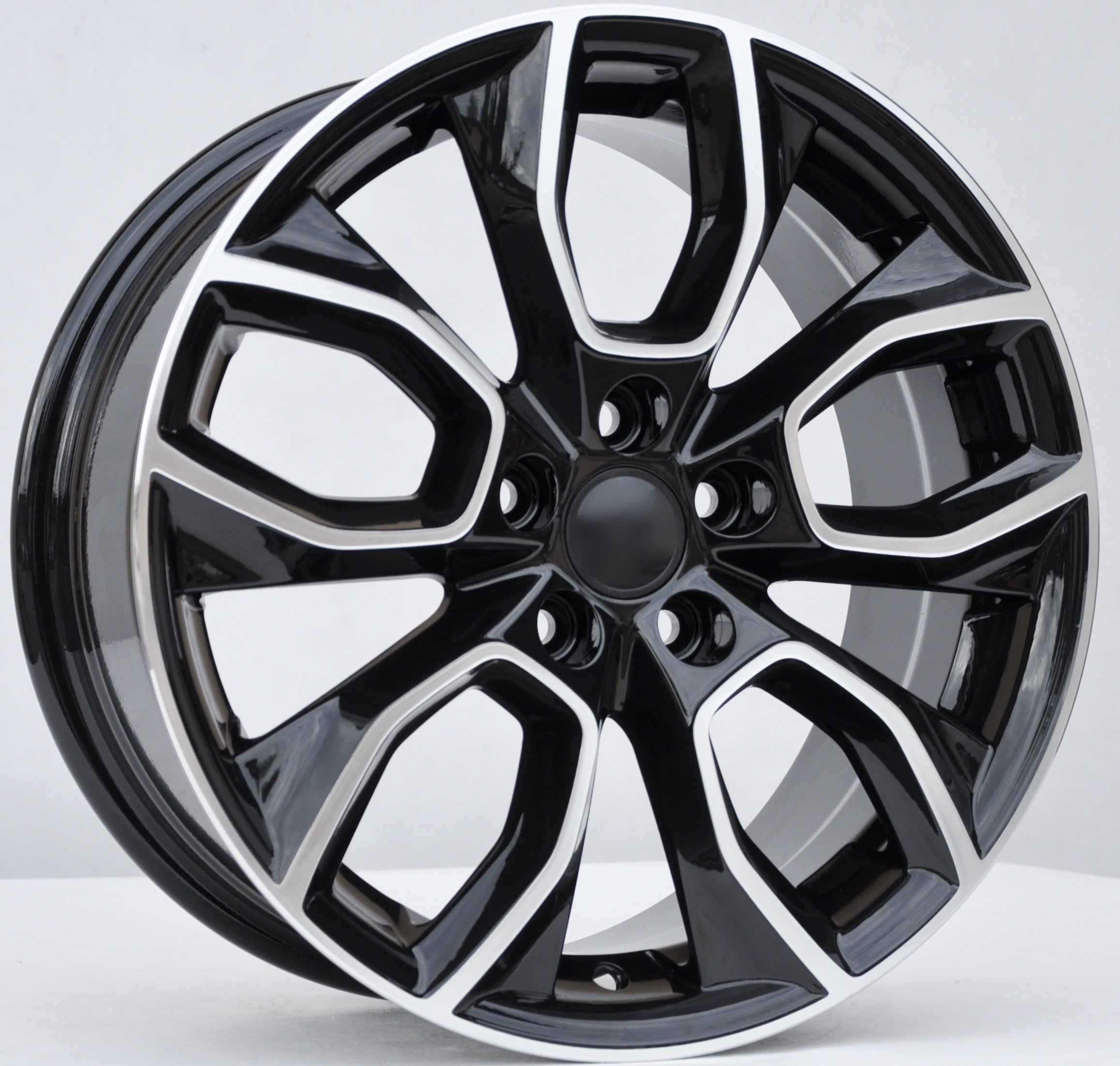 PDW 593 Alufælge 16" 5x112 ET45 – Poleret/sort (sæt á 4)