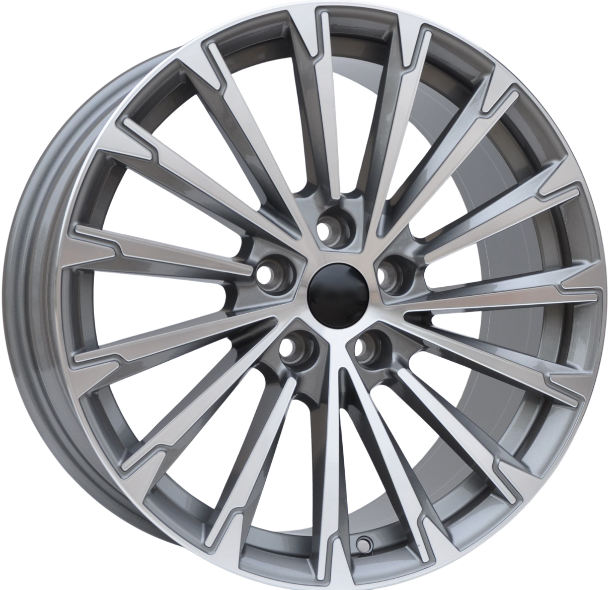 PDW 0446 Alufælge 18" 5x112 ET45 – Poleret/grafit (sæt á 4)