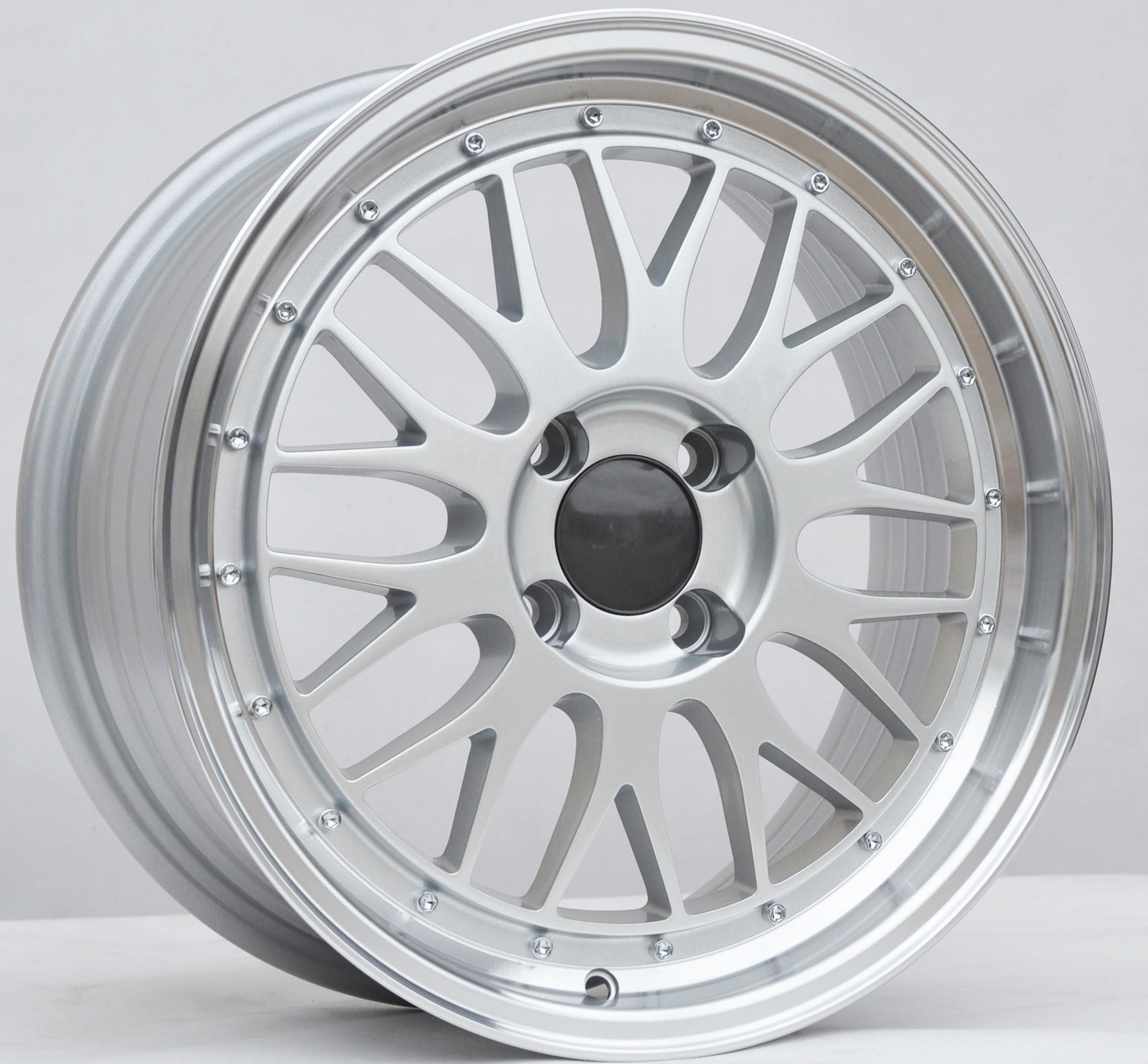 PDW 1025/7101 Alufælge 17" 4x100 ET25 – Poleret/sølv (sæt á 4)