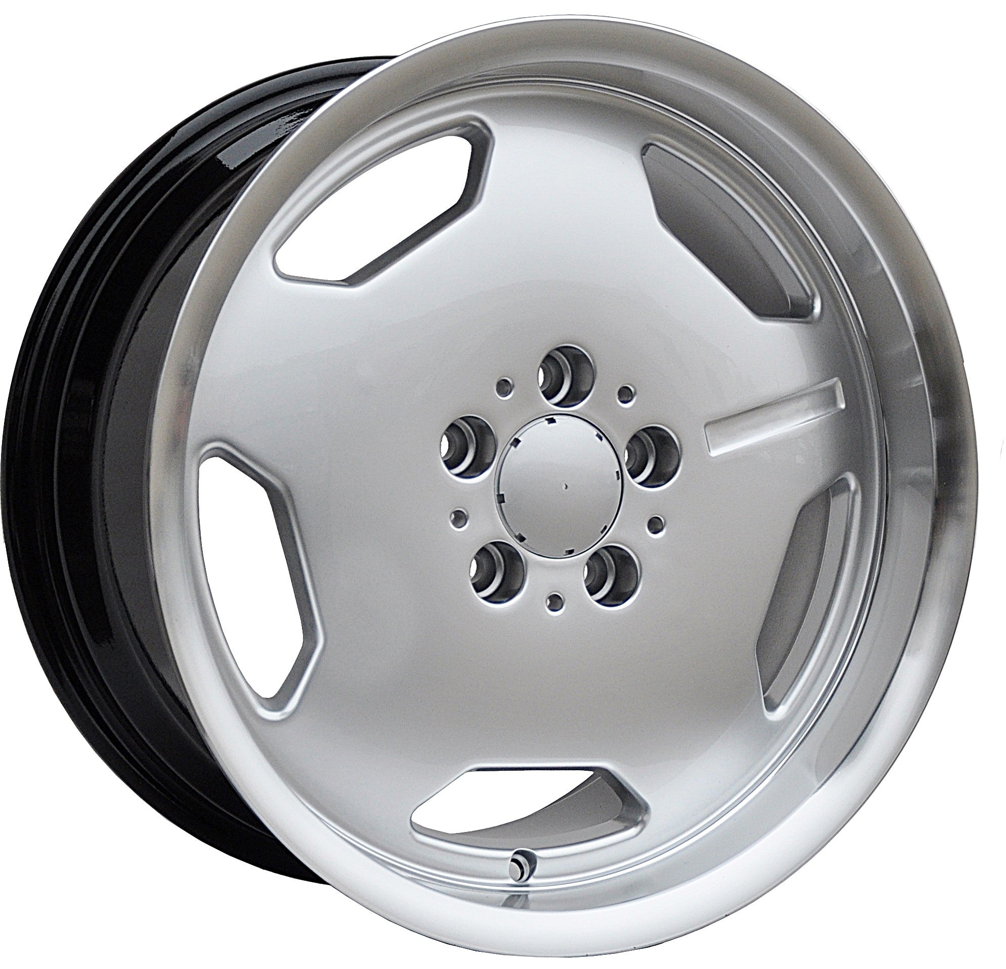 PDW RETRO/632 Alufælge 17" 5x112 ET33 – Poleret/sølv (sæt á 4)