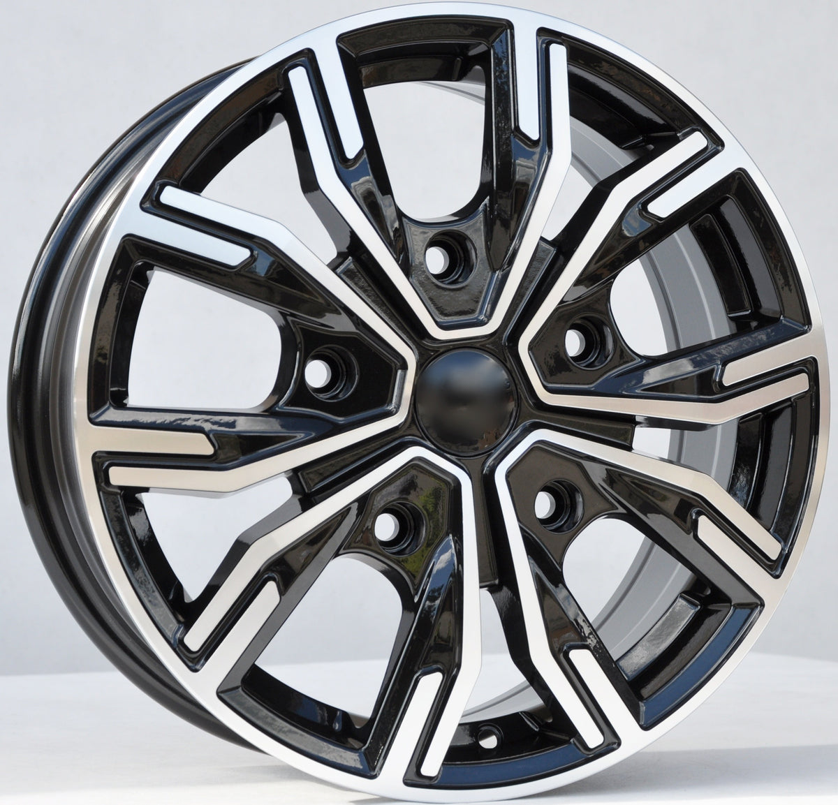 PDW 6408 Alufælge 16" 5x160 ET56 – Poleret/sort (sæt á 4)