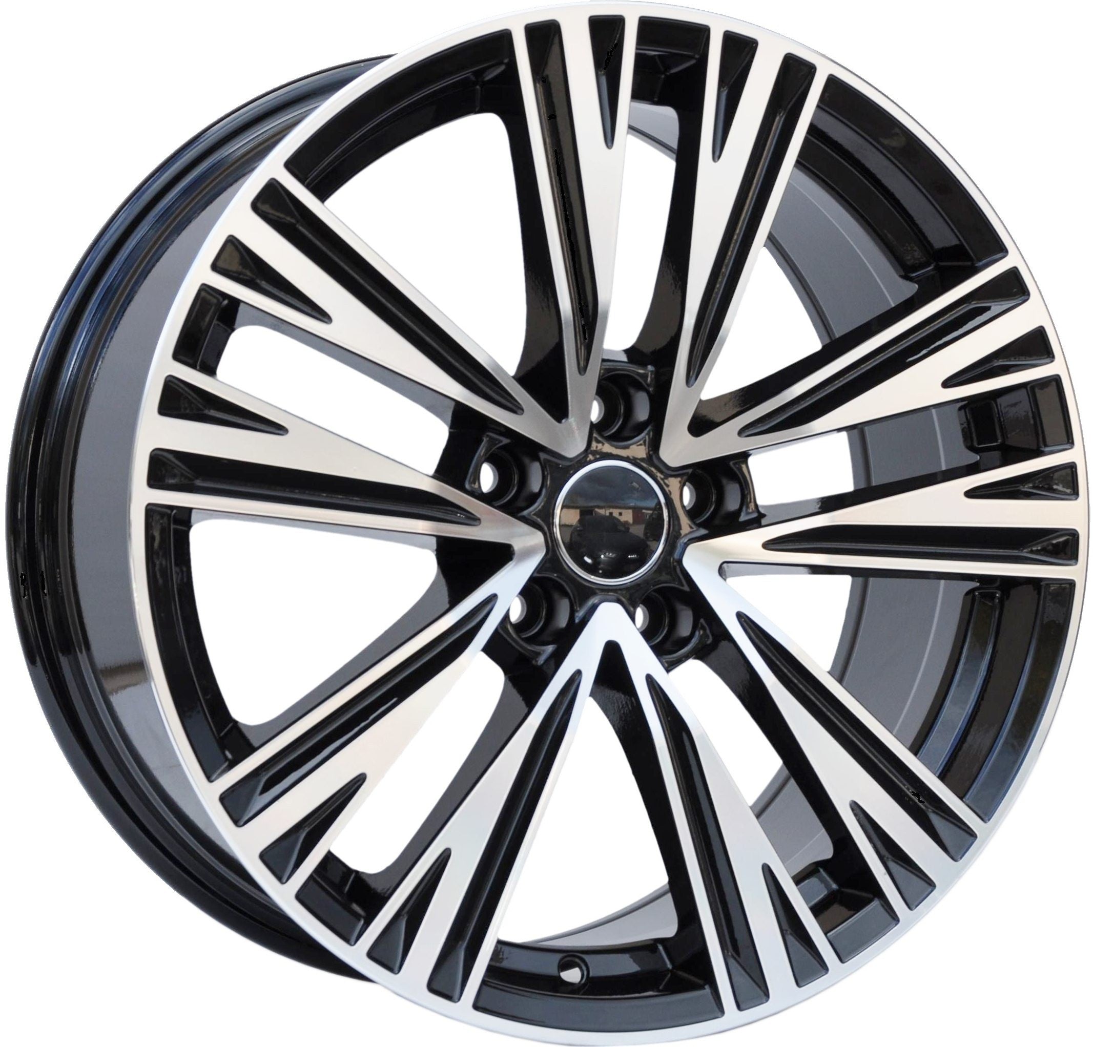 PDW 1424 Alufælge 18" 5x112 ET39 – Poleret/sort (sæt á 4)