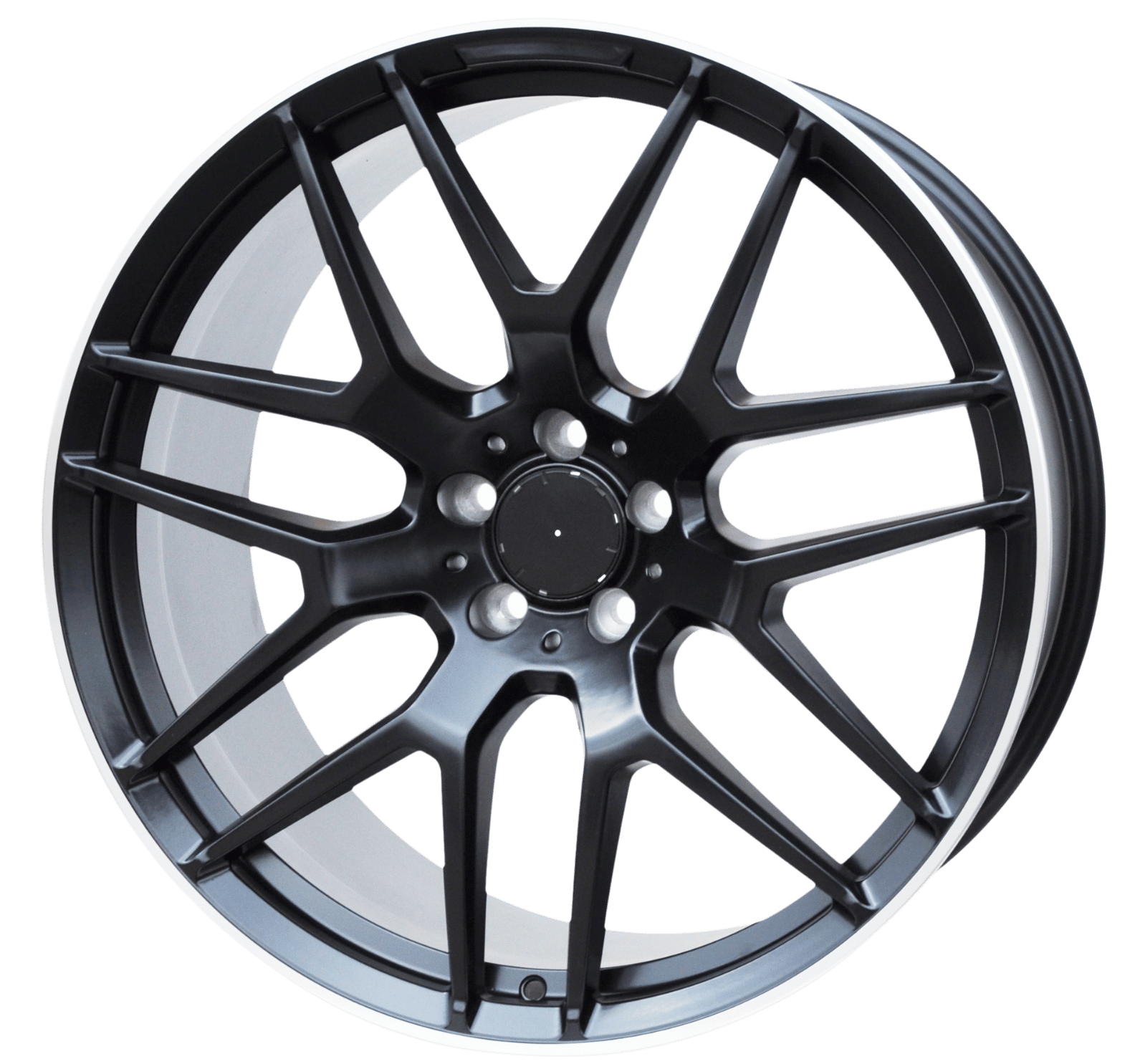 PDW FE115 Alufælge 21" 5x112 ET52 – Poleret/sort mat (sæt á 4)