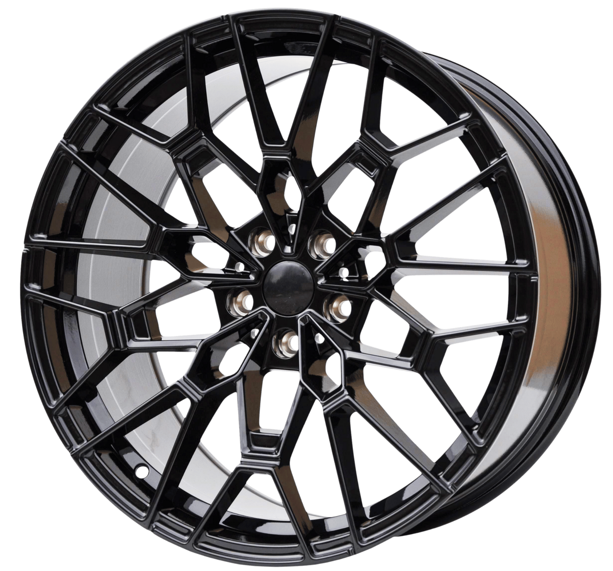 PDW 0384 Alufælge 19" 8/9J 5x112 ET27 – Blank sort perleeffekt (sæt á 4)
