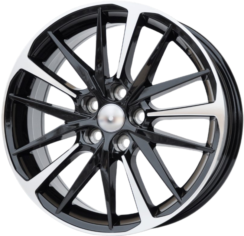 PDW 0184 Alufælge 18" 5x114.3 ET35 – Poleret/sort (sæt á 4)