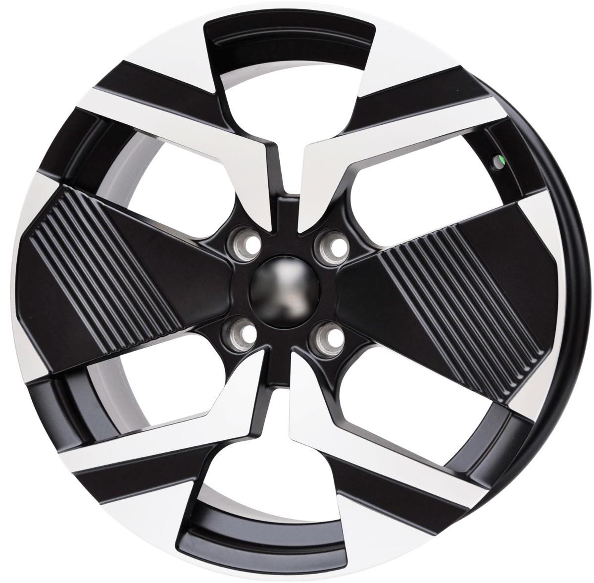 PDW 6148 Alufælge 17" 6,5J 4x108 ET32 – Poleret/sort (sæt á 4)