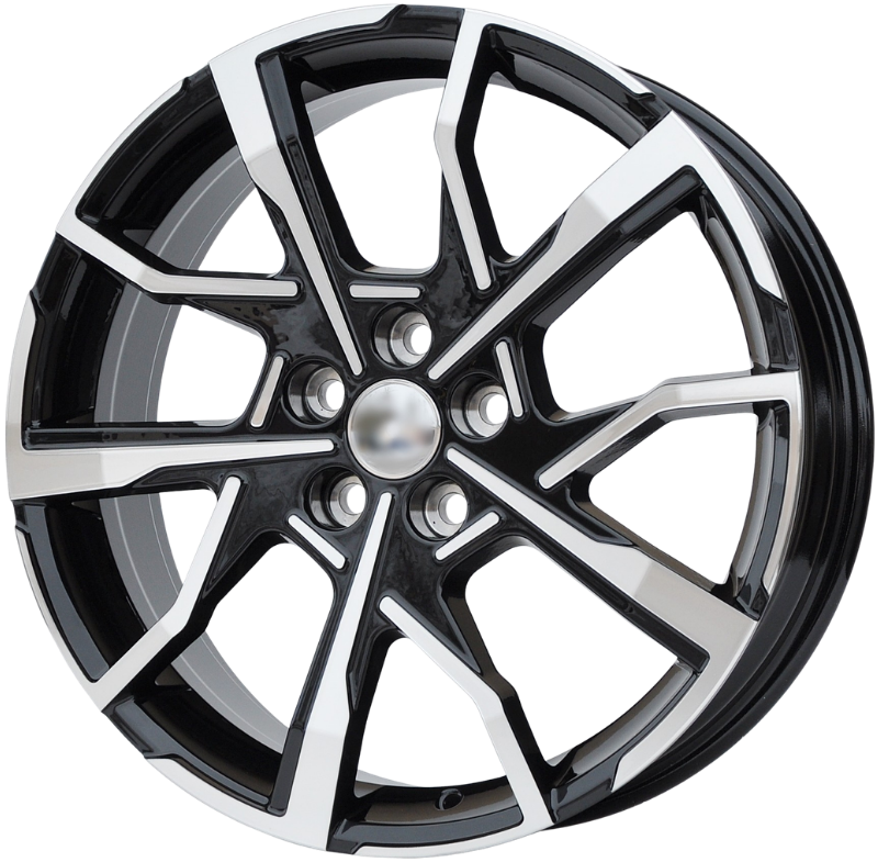 PDW YF1159 Alufælge 19" 5x114.3 ET40 – Poleret/sort (sæt á 4)