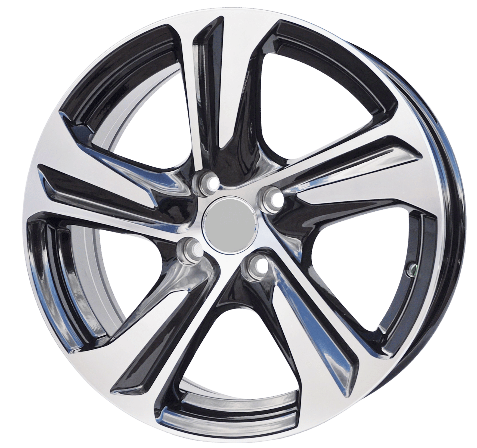 PDW 5832/1242/1424 Alufælge 16" 5x108 ET40 – Poleret/sort (sæt á 4)