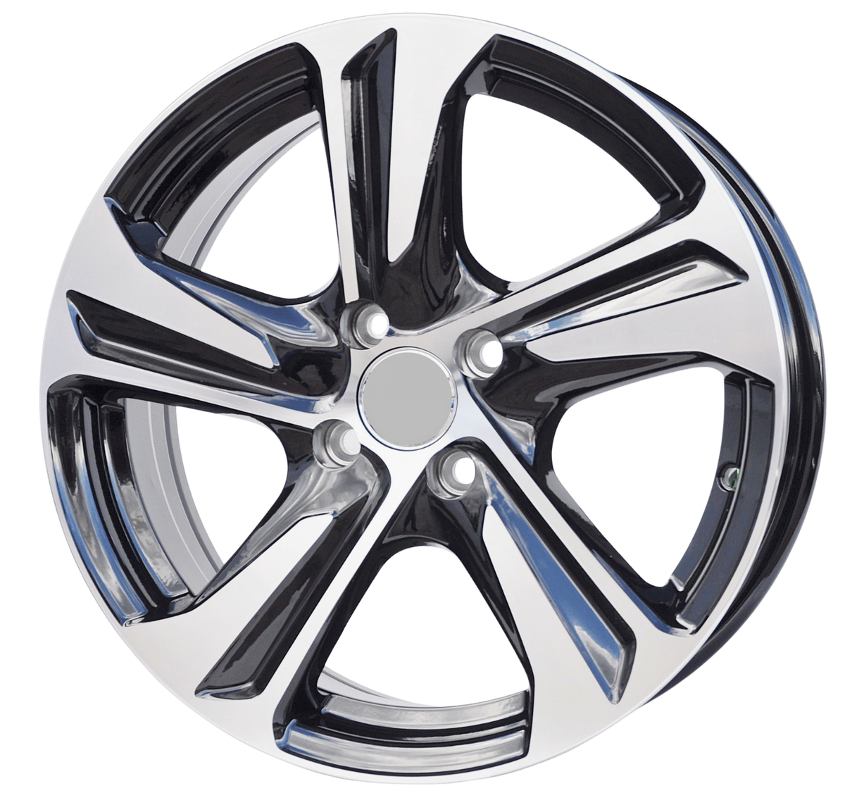 PDW 5832/1242/1424 Alufælge 16" 6,5J 5x108 ET40 – Poleret/sort (sæt á 4)