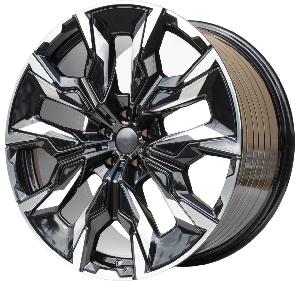 PDW 5915 Alufælge 20" 8,5J 5x112 ET28 – Poleret/sort (sæt á 4)