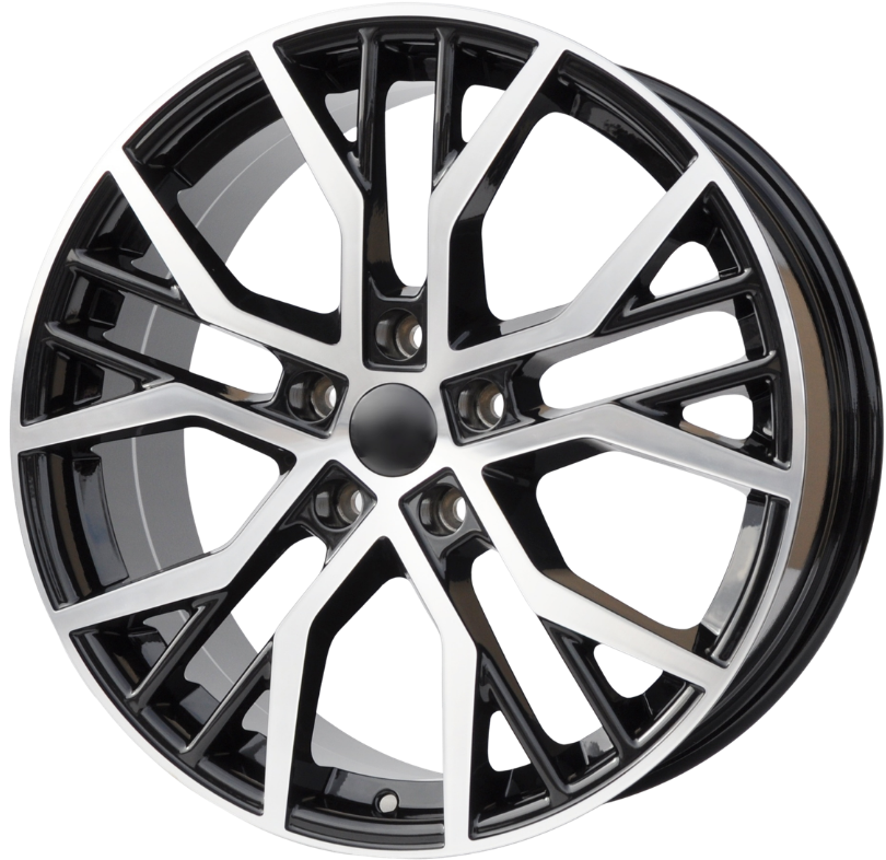 PDW 713 Alufælge 19" 5x112 ET45 – Poleret/sort (sæt á 4)