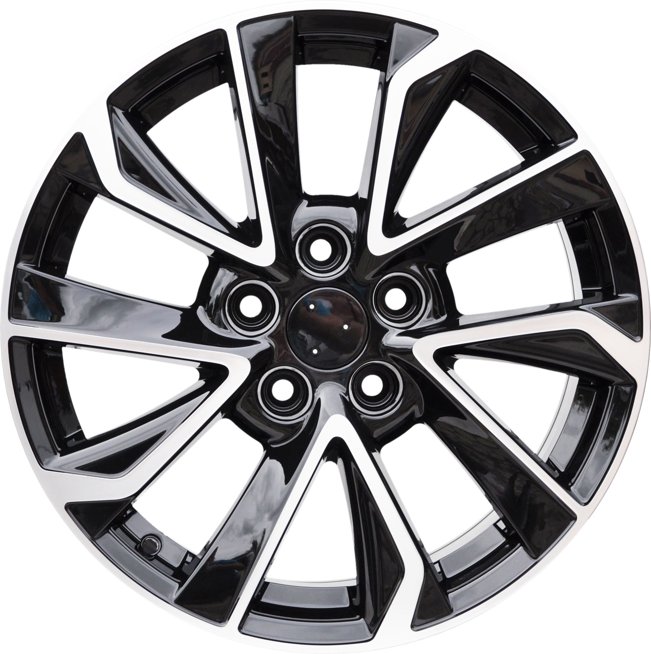 PDW FE177 Alufælge 16" 5x114.3 ET40 – Poleret/sort (sæt á 4)