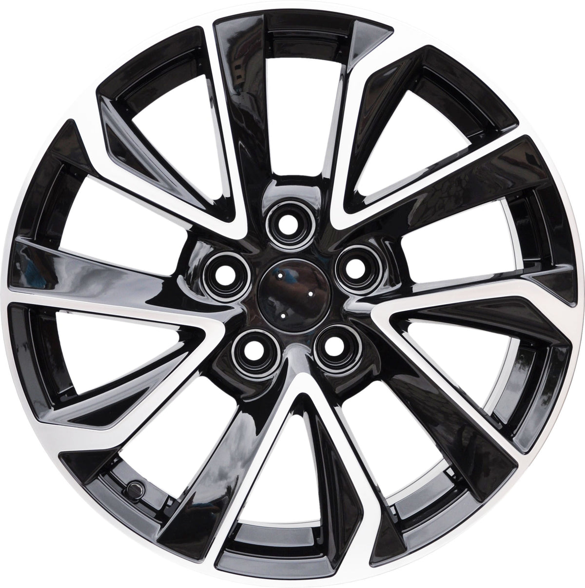 PDW FE177 Alufælge 16" 7J 5x114.3 ET40 – Poleret/sort (sæt á 4)