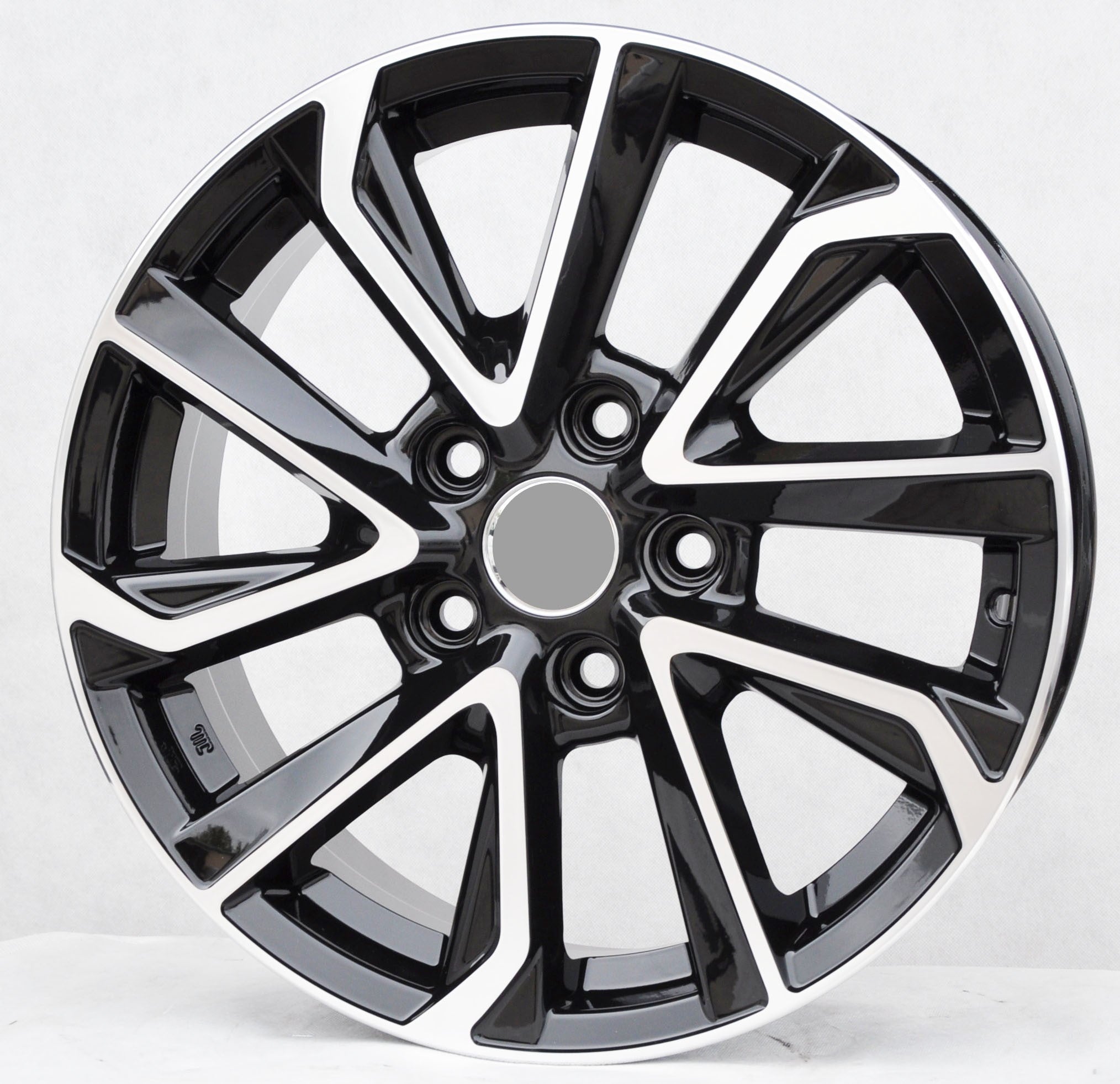 PDW FE177 Alufælge 16" 5x114.3 ET40 – Poleret/sort (sæt á 4)