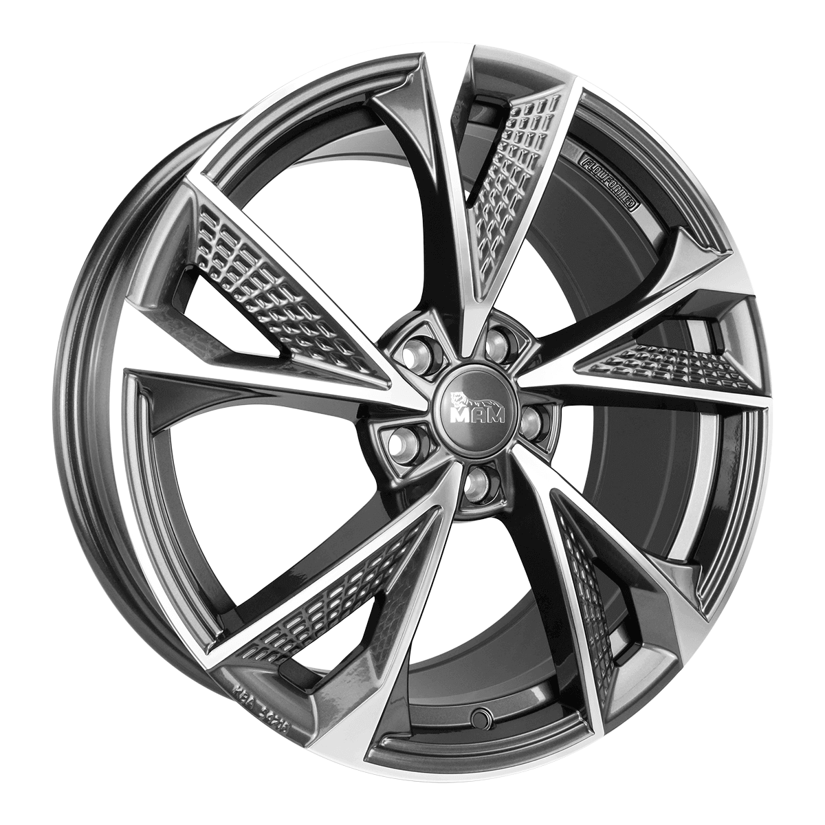 MAM RS6 Alufælge 18" 5x100 ET38 – Poleret/grafit (sæt á 4)