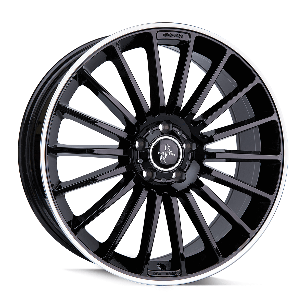 Keskin KT15 Alufælge 15" 5x112 ET43 – Poleret/sort (sæt á 4)