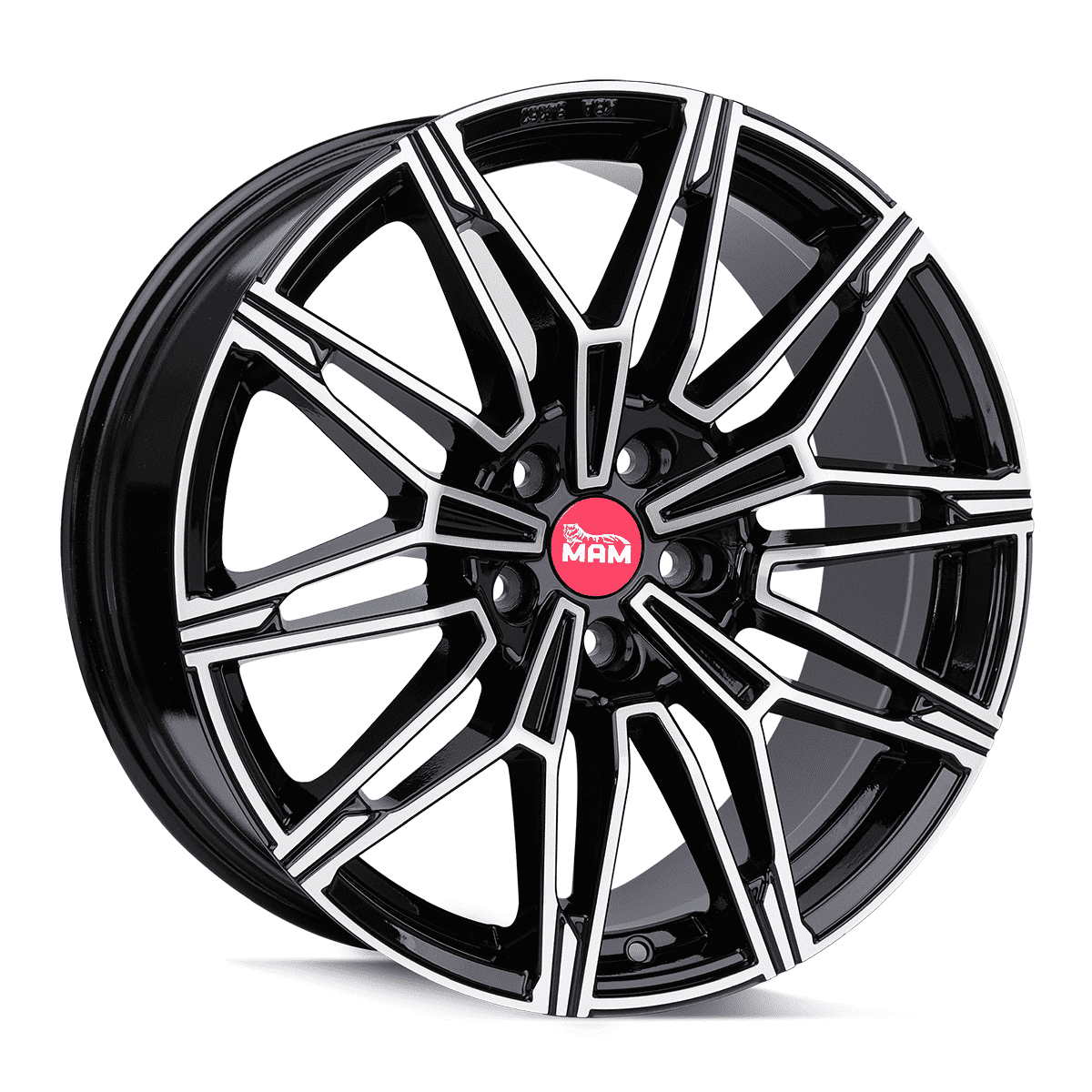 MAM B3N Alufælge 19" 5x120 ET35 – Poleret/sort (sæt á 4)