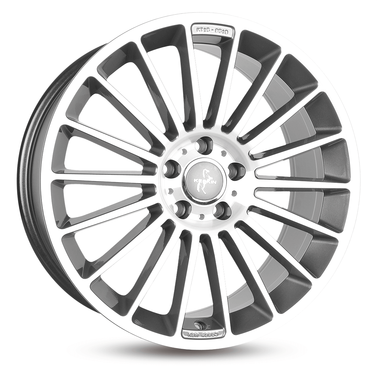 Keskin KT15 Alufælge 18" 5x112 ET45 – Poleret/grafit (sæt á 4)