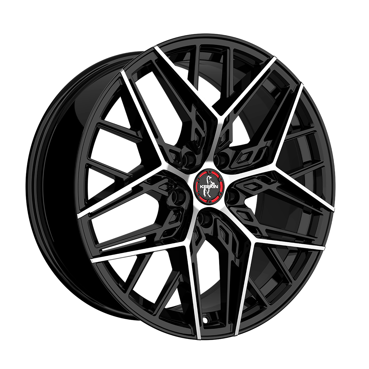 Keskin KT25 Alufælge 20" 5x120 ET30 – Poleret/sort (sæt á 4)
