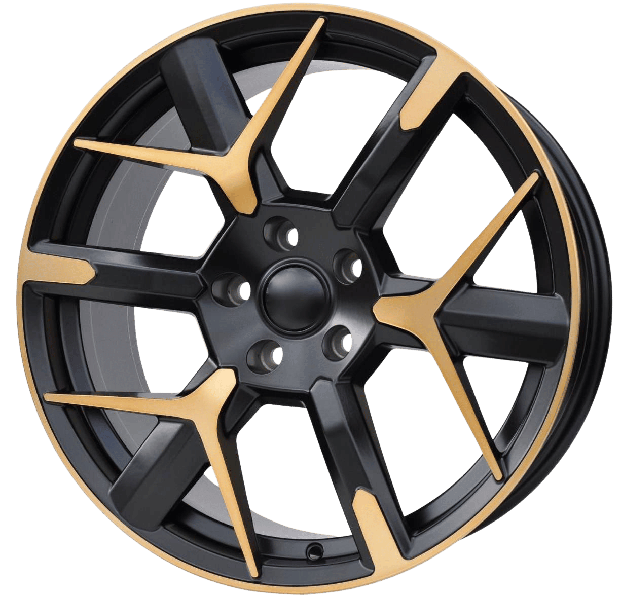 PDW 6147 Alufælge 18" 5x112 ET40 – Sort/półmatowy miedziany (sæt á 4)