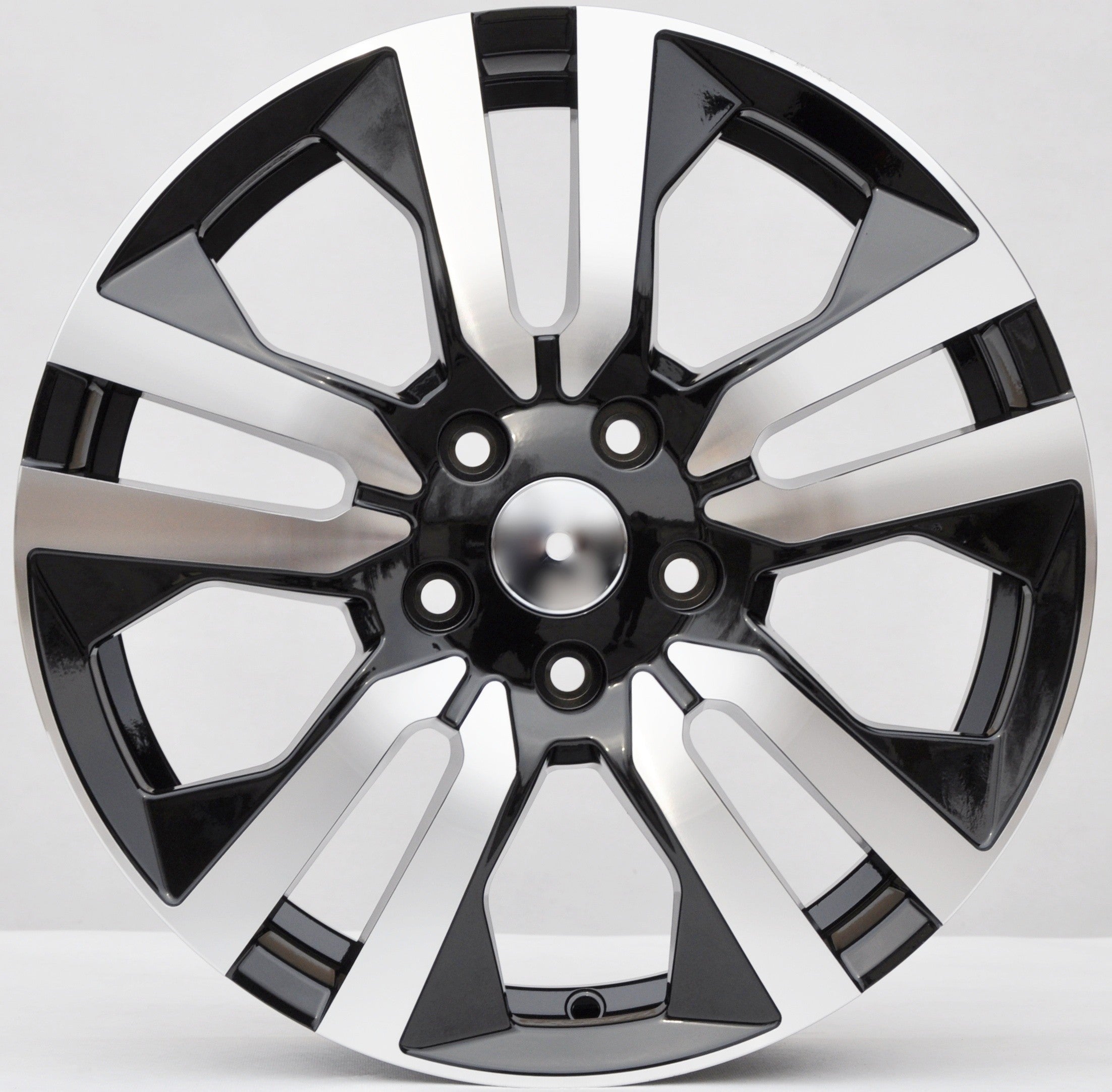 PDW 3516 Alufælge 17" 5x114.3 ET50 – Poleret/sort (sæt á 4)