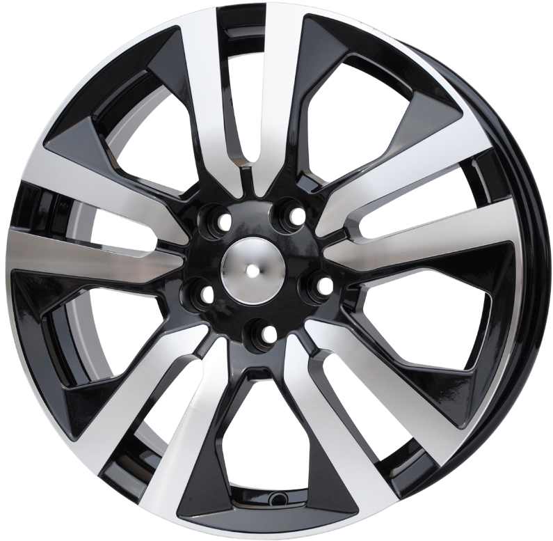 PDW 3516 Alufælge 16" 5x114.3 ET50 – Poleret/sort (sæt á 4)