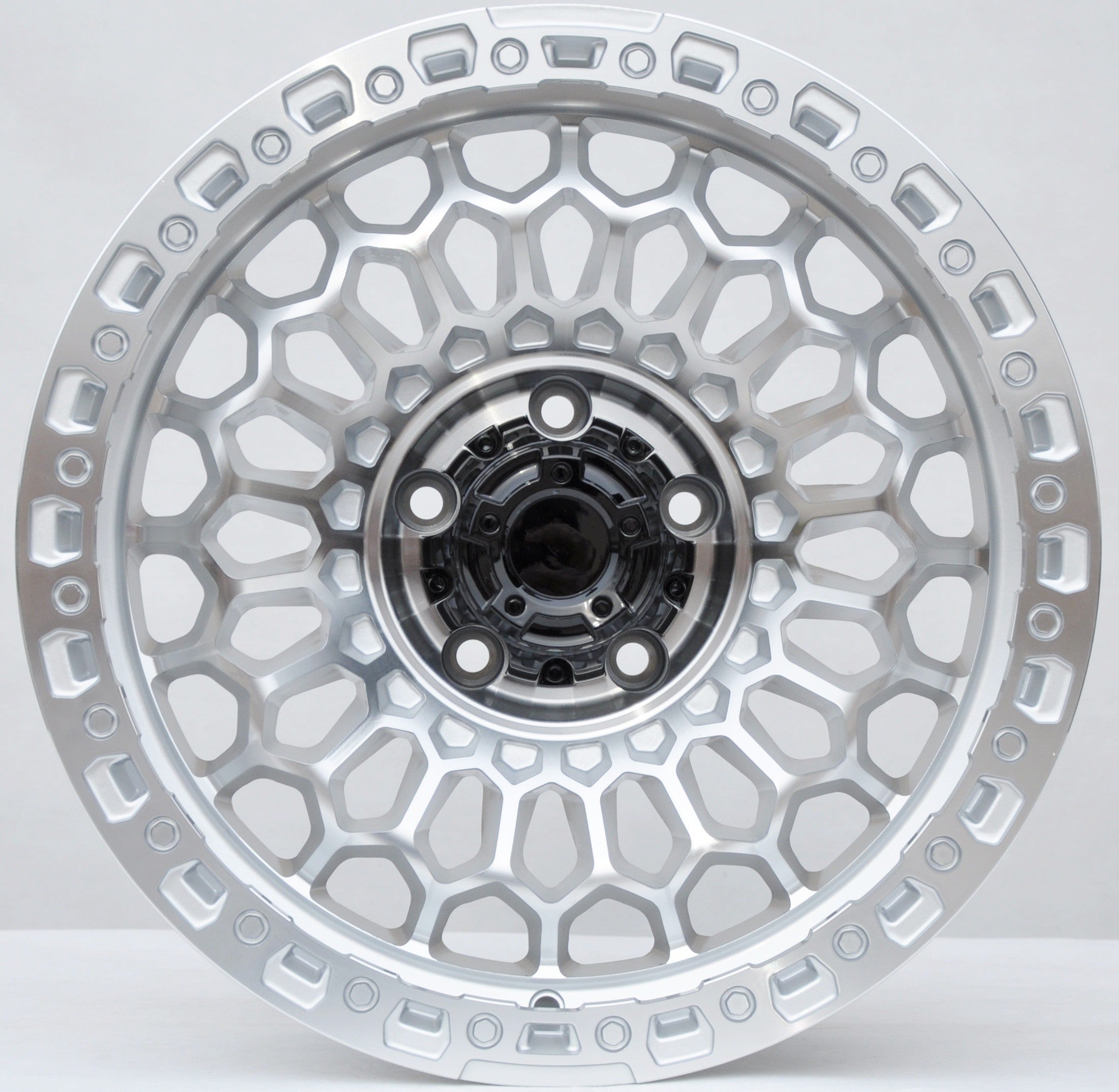 PDW FBX357 Alufælge 17" 5x127 ET-12 – Poleret/sølv (sæt á 4)
