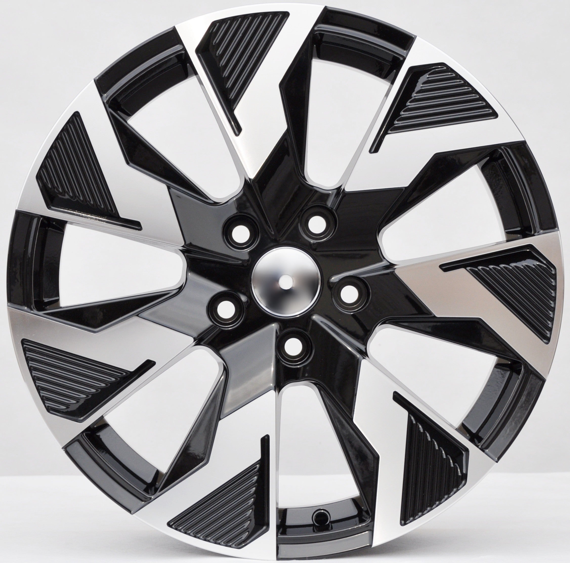 PDW 3521 Alufælge 17" 5x118 ET45 – Poleret/sort (sæt á 4)