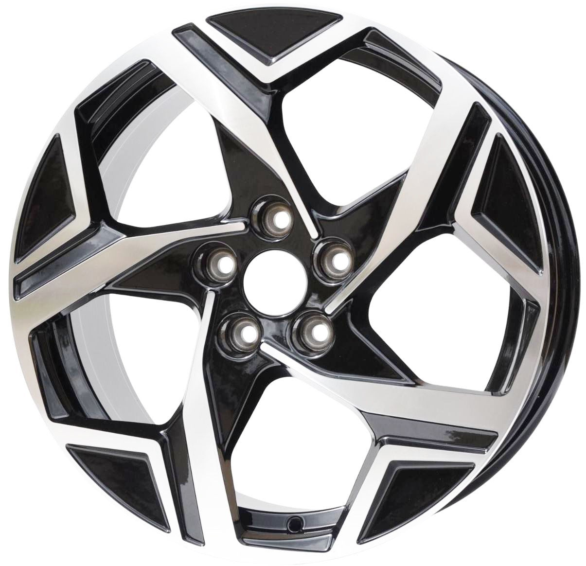 PDW 5700 Alufælge 17" 5x114.3 ET48 – Poleret/sort (sæt á 4)