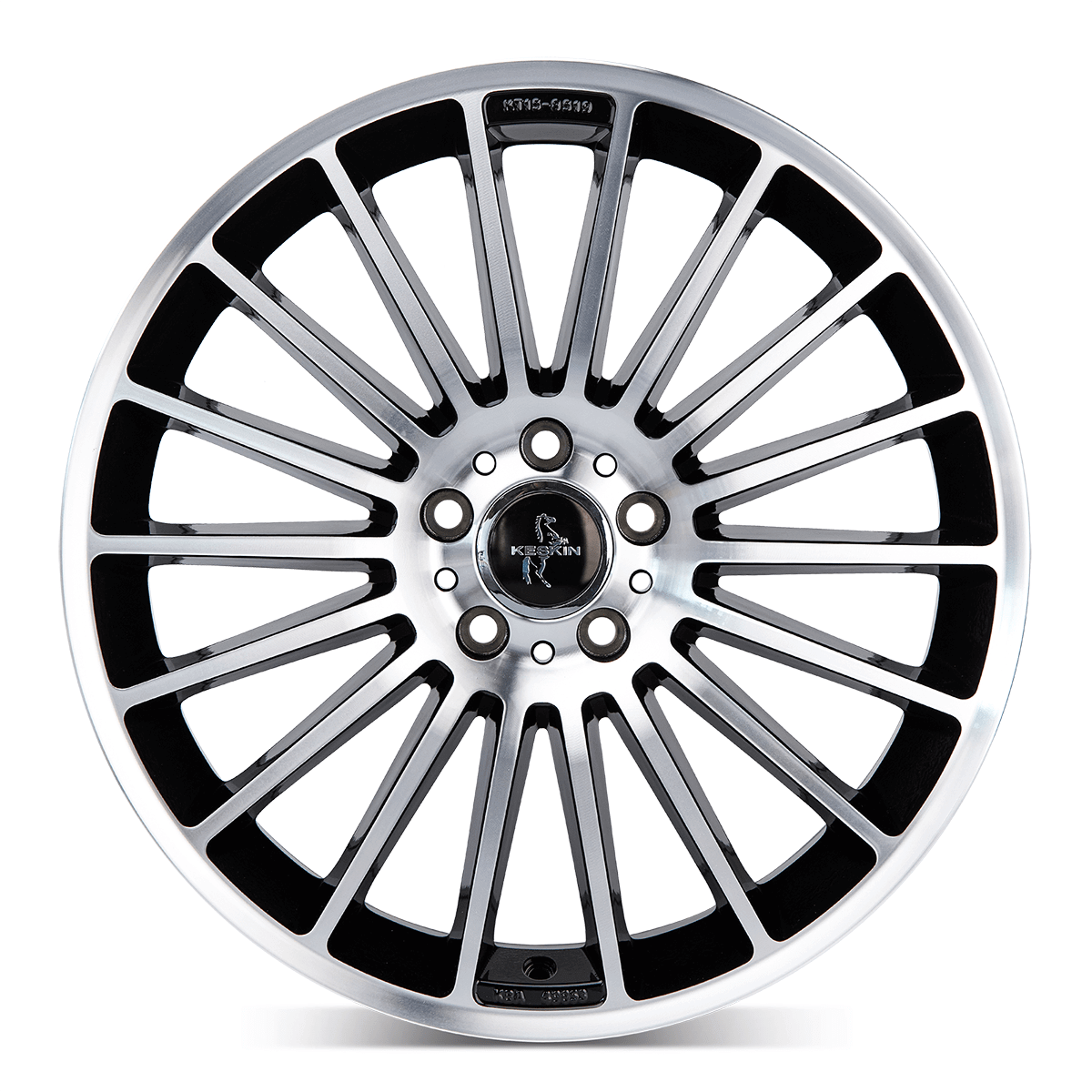 Keskin KT15 Alufælge 18" 5x112 ET30 – Poleret/sort (sæt á 4)