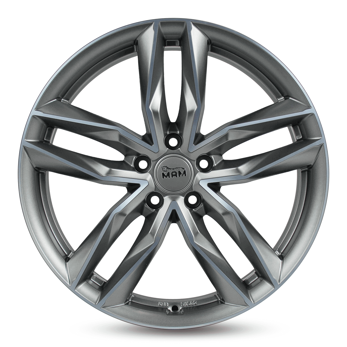 MAM RS3 Alufælge 19" 5x112 ET30 – Poleret/grafit półmat (sæt á 4)
