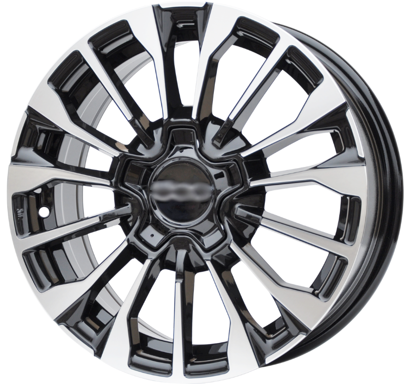 PDW 1370 Alufælge 16" 5x110 ET40 – Poleret/sort (sæt á 4)