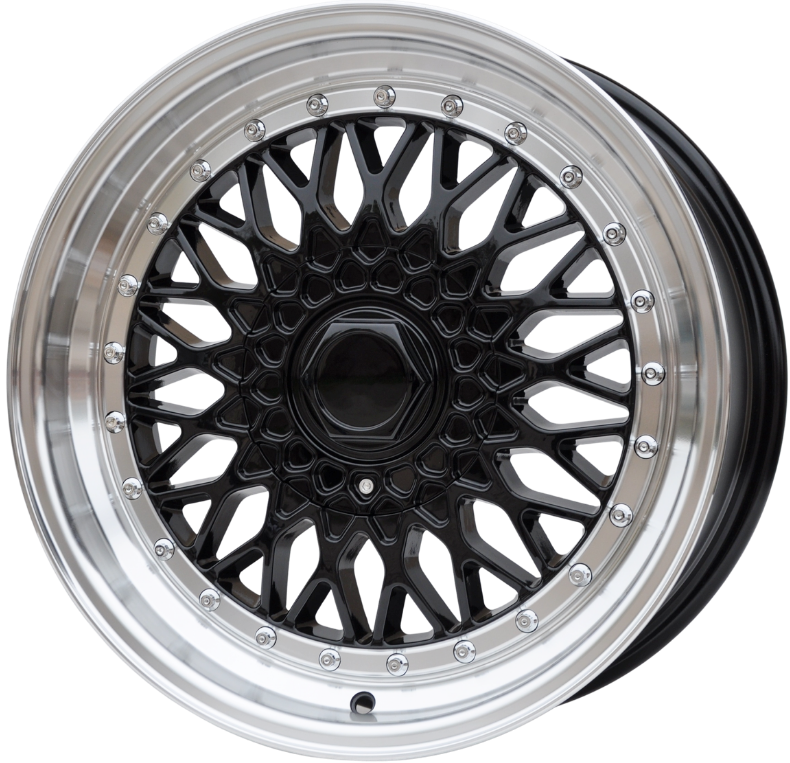 PDW BY479/135 Alufælge 17" 5x120 ET35 – Sort/polerowany rant (sæt á 4)