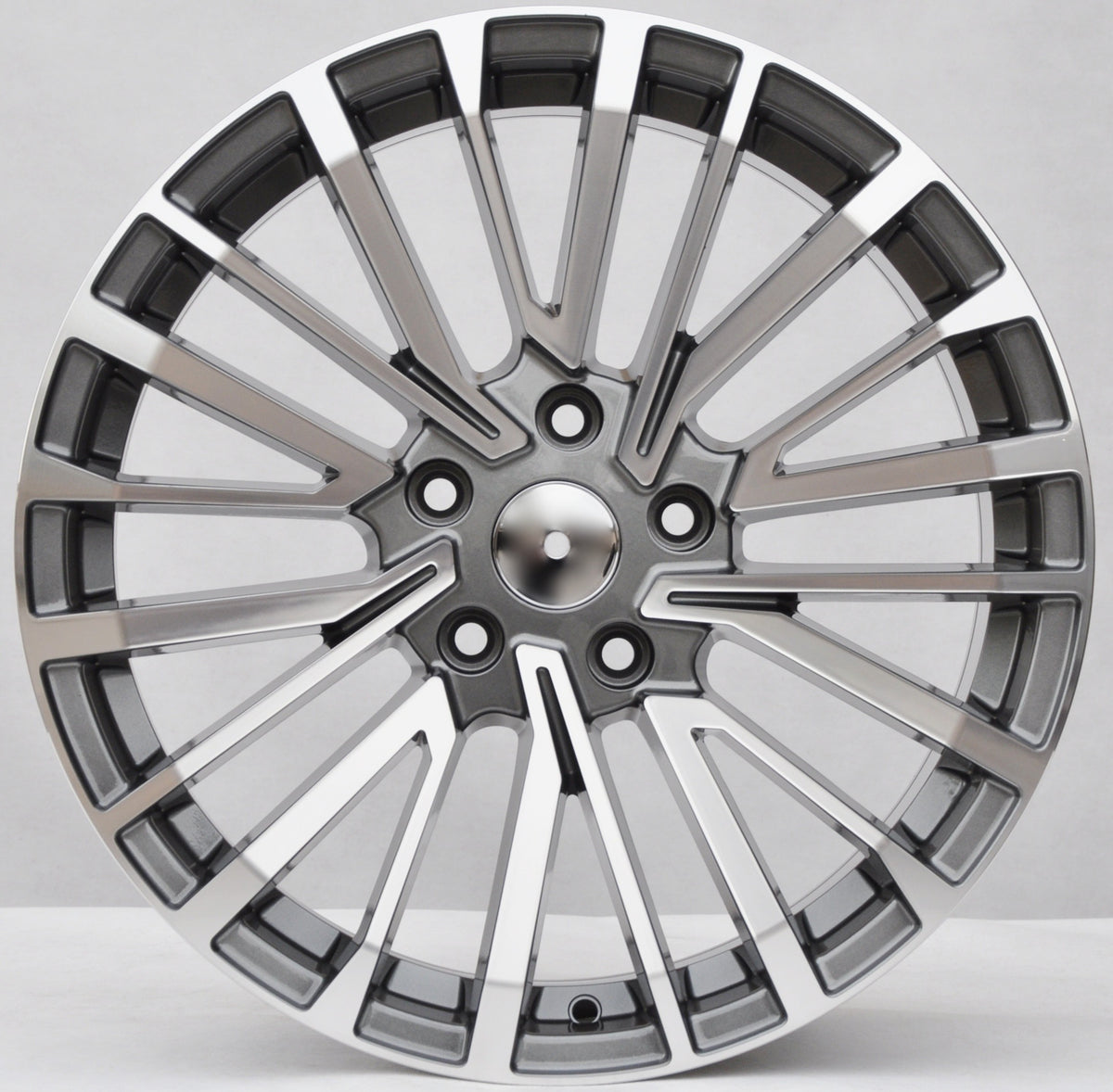 PDW 1515 Alufælge 18" 8J 5x120 ET50 – Poleret/grafit (sæt á 4)