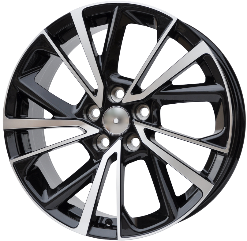 PDW 3623/5758 Alufælge 18" 7J 5x114.3 ET35 – Poleret/sort (sæt á 4)