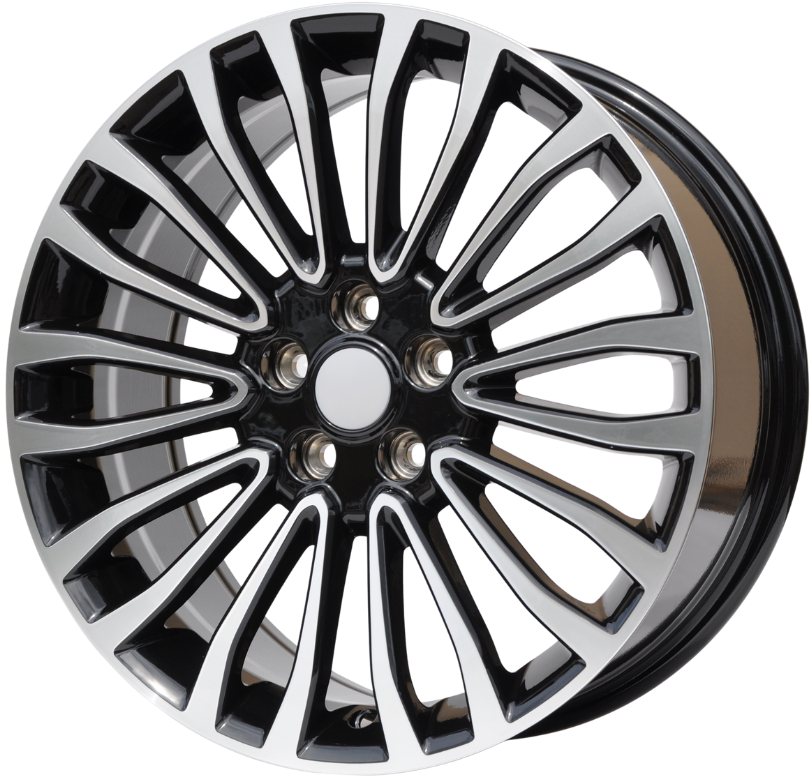 PDW 1340 Alufælge 18" 8J 5x108 ET50 – Poleret/sort (sæt á 4)