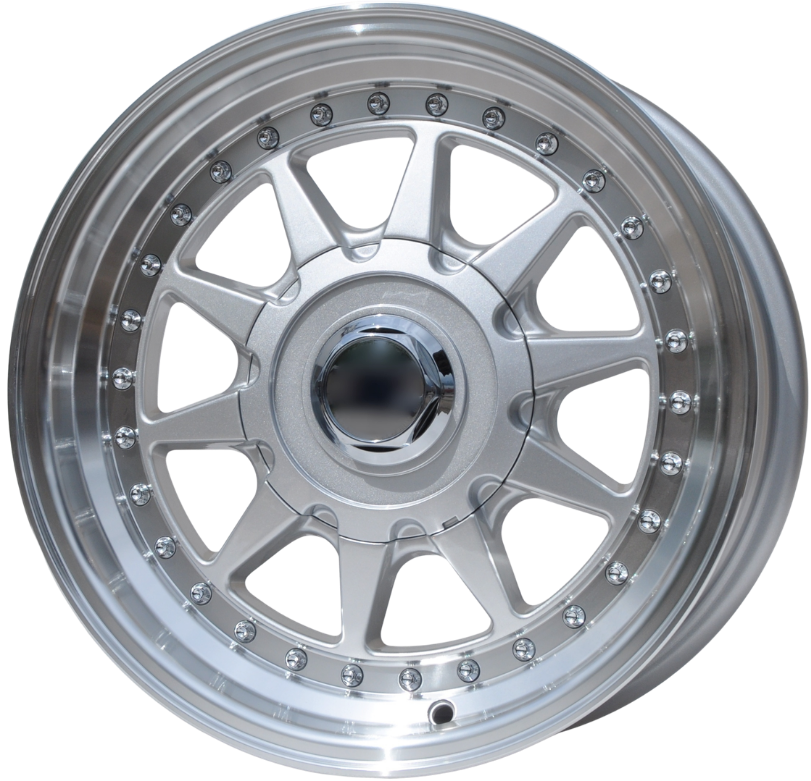 PDW 920 Alufælge 15" 7J 4x100 ET25 – Sølv/poleret kant (sæt á 4)