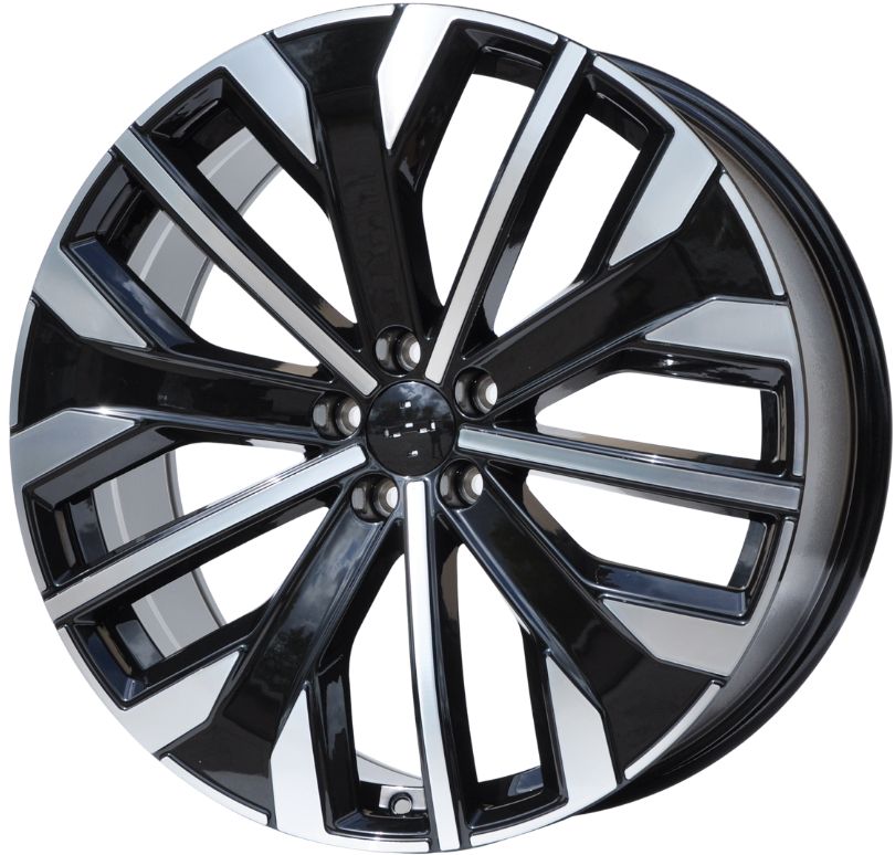 PDW 3460 Alufælge 21" 5x108 ET38.5 – Poleret/sort (sæt á 4)